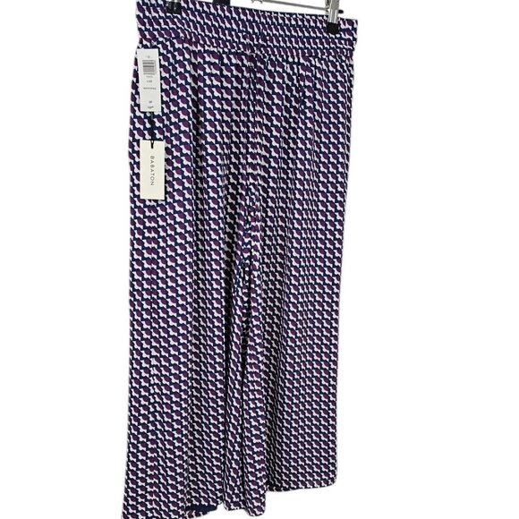 Aritzia Babaton Luiz Wide Leg Cropped Tie Waist Print Pants, Size Small, NWT - Picture 9 of 10